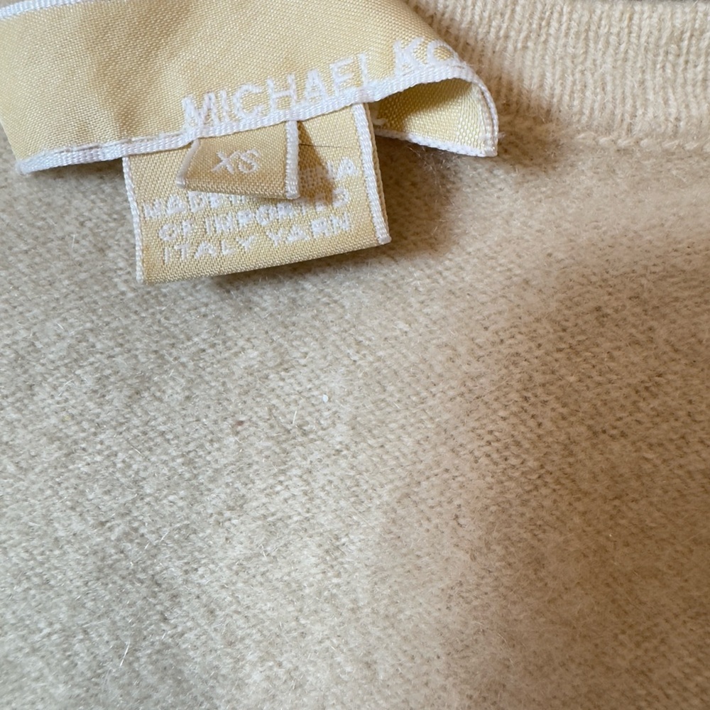 Michael Kors Cashmere Cream Cardigan - Picture 5 of 12
